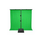 AZT 200x200cm 2x2mt Tutucu PVC Background Backdrop Çekim Standı T Stand Bar + Yeşil Green Fon Perdesi