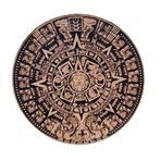 AZTEK MAYA TAKVİMİ Deri PEÇ - Arma - Askeri Patch 8 cm Çap