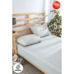 Aztex Tek Kişilik ve Çift Kişilik Çarşaf Takımları Düz Renkli Lastikli Çarşaf - 180x200 - Gri
