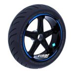 Azur Mavi 4 Parçalı Keskin Jant Şeridi Sticker Çınar Extreme