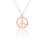 Azuris Silver ALK1359 Kadın Rose Gold 925 Ayar Gümüş Peace Kolye