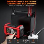 Azurtech 12V15AMP Yaz/kış Modlu LCD Li Akü Sarj Cihazı - Kırmızı