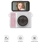 Azurtech 2k Hd Ekranlı Mini Dijital Retro Video Kamera Flaşlı Dijital Vlog Mini Fotoğraf Makinesi Türkçe Menü - Pembe