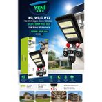 Azurtech BLM-102 4g Lte Güneş Enerjili Ptz Ip Kamera 9mp | 3 Lens | Hareket Takip | Gece Görüş | Wifi Destekli - Siyah