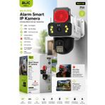 Azurtech Blm-94 Wifi Ptz Alarm Kamera 6mp Çift Lens | Hareket Algılama | Sirenli Alarm | Gece Görüşlü Ip Kamera - Siyah