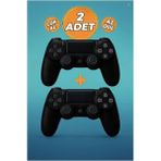 Azurtech Doubleshock 4 Kablosuz Titreşimli Oyun Kolu 2 Adet – Ps4 / Pc Uyumlu, Çift Motorlu, Ergonomik Tasarım - Siyah