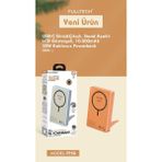 Azurtech FP50 10000MAH Powerbank 20W Pd Kablosuz Şarj Standlı LCD Göstergeli Usb-C Giriş/çıkışlı Taşınabilir Şarj Cihazı - Çok Renkli
