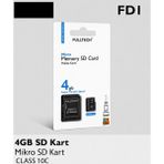 Azurtech Fulltech Micro Sd Hafıza Kartı Class 10 Yüksek Hızlı Mikro Sd Kart Adaptörlü - 4GB
