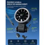 Azurtech Taşınabilir Boyun Askılı Turbo El Vantilatörü 100 Kademeli Dijital Göstergeli Şarjlı Mini Fan - Siyah