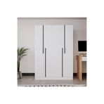 AZZURİ PİYANO 4 Kapaklı Dolap Bebek Odası-Çocuk Odası Gardırop Beyaz