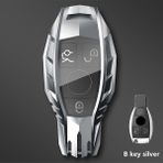B Anahtarı Gümüş Mercedes Benz Amg A C E S Serisi Için Araba Anahtarı Kılıfı Kapak E200L E300L C260L E260 W204 W212 W176 Cla Gla Araba Aksesuarları Anahtarlık (Yurt Dışından) - araba anahtarı kapağı