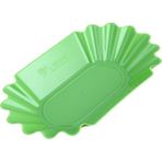 B Baosity Kahve Çekirdeği Plastik Oval Servis Tepsi (Yurt Dışından) - Yeşil