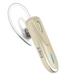 B-Berg Bluetooth kablosuz, hafif, su geçirmez, 5.0 kulak içi kulaklık, gürültü azaltma, mikrofon ve stereo ses, eller serbest konuşma sistemi, cep telefonu/akıllı telefon için (altın)