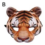 B Cadılar Bayramı 3D Hayvan Kaplan Domuz Yarım Yüz Maskesi Masquerade Parti Topu Maskesi Cosplay Kostüm Sahne (Yurt Dışından) - Renkli - Yok