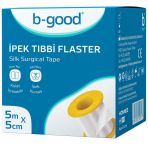 B-Good İpek Tıbbi Flaster 5Mx50mm | Kolay Yırtılabilir İpek Kumaş