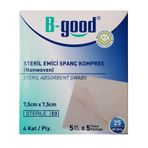 B-Good Steril Emici Spanç Kompres 7.5cmX7.5cm 25li