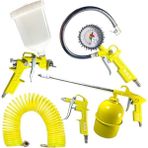 B.H.D TOOLS 5li Havalı Set Boya Tabancası Mazot Tabancası Hava Şişirme Lastik Şişirme ve Esnek Hortum