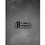 B - Negatif Kan Grubu Araba Motorsiklet Etiket Sticker 14cm Siyah Renk