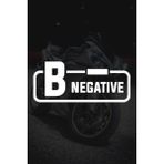 B- Negatif Kan Grubu Sticker - Oto Sticker - Araba Sticker - Motor Sticker - Cam Sticker - 11,5cm X 5cm - Beyaz