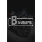 B- Negatif Kan Grubu Sticker - Oto Sticker - Araba Sticker - Motor Sticker - Cam Sticker - 11,5cm X 5cm - Gri
