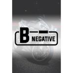 B- Negatif Kan Grubu Sticker - Oto Sticker - Araba Sticker - Motor Sticker - Cam Sticker - 11,5cm X 5cm - Siyah