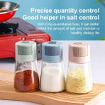 B Ölçülebilir Baharat Kavanoz Tuzluk Pres Tipi 180ML Kontrol Şişesi Biber Baharat Şeker Cam Konteyner Dağıtıcı Teneke Kutu Çalkalayıcı (Yurt Dışından) - Pepper Shakers - Renkli