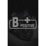 B+ Pozitif Kan Grubu Sticker - Oto Sticker - Araba Sticker - Motor Sticker - Cam Sticker - 11,5cm X 5cm - Gri