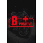 B+ Pozitif Kan Grubu Sticker - Oto Sticker - Araba Sticker - Motor Sticker - Cam Sticker - 11,5cm X 5cm - Kırmızı
