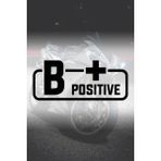 B+ Pozitif Kan Grubu Sticker - Oto Sticker - Araba Sticker - Motor Sticker - Cam Sticker - 11,5cm X 5cm - Siyah