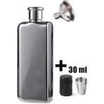 B Taşınabilir Cep Şişesi 3 Oz Alkollü Bardak Huni Paslanmaz Çelik 4 Adet 30 ml Shot Bardağı Seti Kamp Dikdörtgen Votka Flagon Erkekler Hediye (Yurt Dışından) - 0,12 L - Renkli