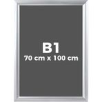 B1 70X100 cm Gönye Köşe Alüminyum Aç Kapa Çerçeve - Gri - GRİ