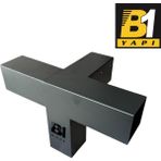 B1 Yapı Pergola 4 Kollu Orta Kenar Bağlantı - siyah