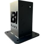 B1 Yapı Pergola Yer ve Duvar Bağlantı Ayağı 17 cm Yükseklik 9x9 cm Çelik Mat Siyah Dayanıklı Tasarım