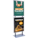 B2 50X70 Çift Kat Sac Tabanlı Çift Taraflı Reklam ve Kaldırım Panosu Twinboard Poster ve Afiş Panosu