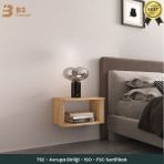 B3 Concept Duvara Monte Komodin – Modern Minimal Raf Komodin Safir Meşe