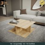B3 Concept Modüler Orta Sehpa Seti – Zigon & Kare Sehpa, Modern Salon Sehpası-Safir Meşe - SAFİRMEŞE