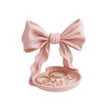 B4U 3D Tasarım Fiyonk Takı Standı, Pastel Pembe, Takı Düzenleyici, Yüzük ve Küpe Tutucu