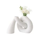 B4U Modern Düğüm Tasarım Dekoratif Vazo, 3D Baskı, Amorf Heykel, Minimalist Stil, Mermer Efektli Doku
