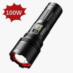 B503 100W Şarjlı El Feneri – 7000 Lümen, 8800 mAh Pil, 2000m Menzil, Zumlanabilir, LCD Ekranlı
