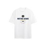 BA Sportswear Notre Dame Fighting Irish NCAA Kolej Amerikan Futbolu Beyaz Oversize T-shirt