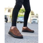 BA0307 Boa Kalın Yüksek Taban Çift Bant Taba Siyah Erkek Ayakkabı - Standart