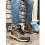 BA0322 Kalın Termo Taban Vizon Siyah Erkek Trekking Outdoor Yarım Bilek Bot