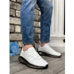 BA0324 İçi Dışı Hakiki Deri Rahat Taban Beyaz Sneakers Casual Erkek Ayakkabı