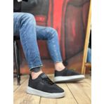 BA0349 Özel Örme Triko Yüksek Taban Tarz Füme Renk Spor Ayakkabı