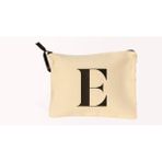 Baag Istanbul Kanvas Pamuklu Siyah Fermuarlı Kişiye Özel Harf Baskılı Clutch/el Çantası - 25x18 - Krem
