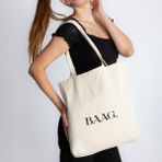 Baag Istanbul Tasarım, %100 Pamuklu , Ham Renk , Logo Baskılı, Fermuarlı Iç Cepli, Unisex , Yeni Sezon, Omuz Çantası - Renkli
