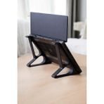 Baalaa 3dbaskı-2 Kademeli Dikey Laptop Standı–dayanıklı Plastik Notebook Tutucu-Masaüstü Stand - Siyah