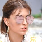 Baba Fiyatlar Beatrix Pembe Aynalı Kadın Güneş Gözlüğü - Pembe - Altın