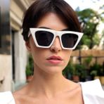 Baba Fiyatlar Cat Eye Beyaz Kadın Güneş Gözlüğü