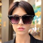 Baba Fiyatlar Cat Eye Zebra Kadın Güneş Gözlüğü - Gri Siyah